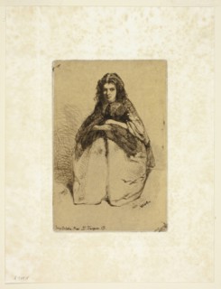 Fumette, 1858, James McNeill Whistler, American, 1834-1903, United States, Etching with foul biting