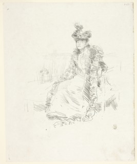 A Lady Seated, 1893, James McNeill Whistler, American, 1834-1903, United States, Lithograph, in