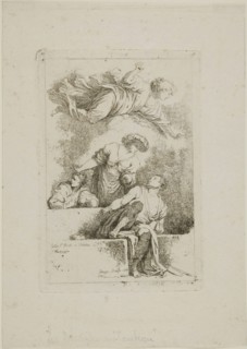 The Disciples at the Tomb, 1764, Jean Honoré Fragonard (French, 1732-1806), after Jacopo Robusti,