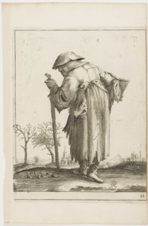 Marching Beggar Woman with a Basket, 1634/38, Pieter Jansz Quast, Dutch, 1606-1647, The