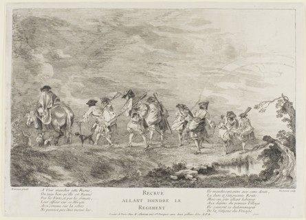 Recruits Going to Join the Regiment, 1717–26, Henri-Simon Thomassin (French, 1687-1741), after