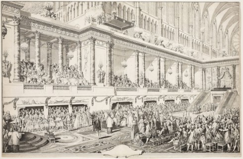 Oath of Louis XVI at his Investiture, 1779, Jean Michel Moreau, French, 1741-1814, France, Etching