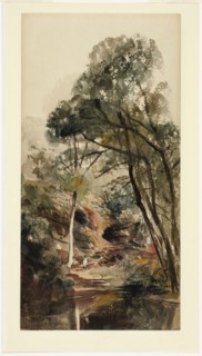 A Wooded River Landscape, 1839/40, Peter de Wint, English, 1784-1849, England, Watercolor, over