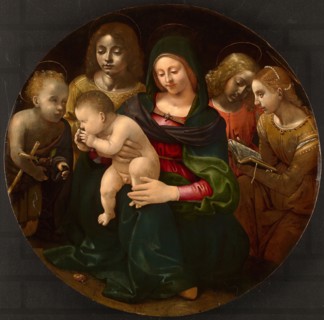 Virgin and Child with the Young Saint John the Baptist, Saint Cecilia, and Angels, c. 1505, Piero