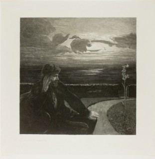 Night, from On Death Part I, 1888–89, Max Klinger, German, 1857-1920, Germany, Etching, aquatint