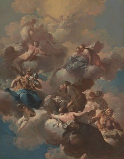 Sketch for a Ceiling Fresco, c. 1740, Giovanni Domenico Ferretti da Imola, Italian, 1692-1768, Oil