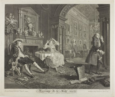Plate Two, from Marriage à la Mode, 1745, Bernard Baron (French, 1696-1762), after William Hogarth