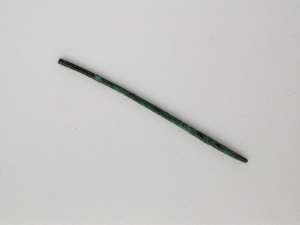 Pin Shank, Geometric Period (800–600 BC), Greek, Thessaly, Thessaly, Bronze, 7.6 × 0.3 × 0.3 cm (3
