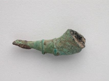 Fibula Fragment, Geometric Period (800–600 BC), Greek, Thessaly, Thessaly, Bronze, 3.4 × 1.4 × 1.3