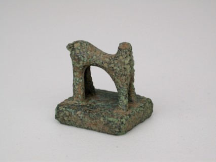 Seal with Quadruped, Geometric Period (800–600 BC), Greek, Thessaly, Thessaly, Bronze, 2.6 × 2.5 ×