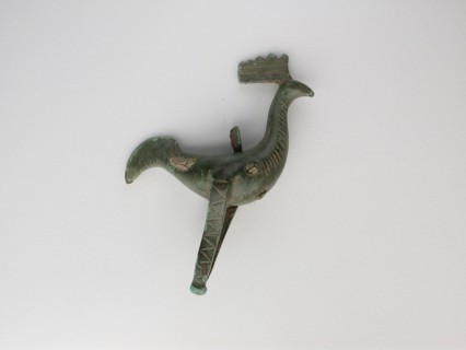 Rooster, Geometric Period (800–600 BC), Greek, Thessaly, Thessaly, Bronze, 9.3 × 5.9 × 2.2 cm (3