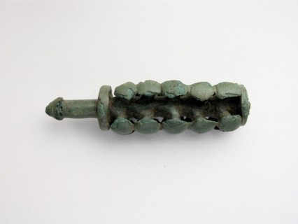Finial, Geometric Period (800–600 BC), Greek, Thessaly, Thessaly, Bronze, 6.4 × 1.8 × 1.9 cm (2 1/2