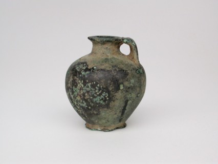 Oinochoe (Pitcher), 800/700 BC, Greek, Thessaly, Thessaly, Bronze, 4.8 × 4.3 × 4.3 cm (1 7/8 × 1