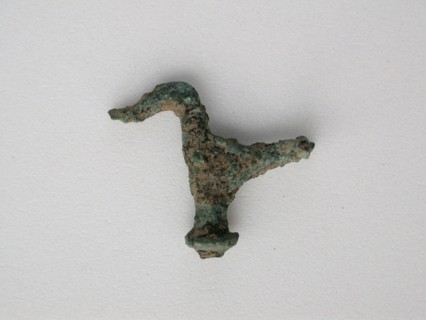 Bird Fragment, Geometric Period (800–600 BC), Greek, Thessaly, Greece, Bronze, 2.8 × 3.2 × 1.1 cm