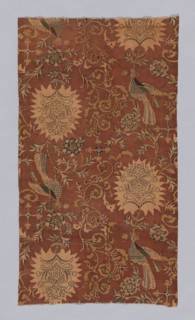 Sarasa, Edo period (1615–1868), probably 18th century, Japan, Cotton, plain weave, stenciled,