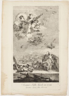 Saint Thecla Praying for the End of the Plague in the City of Este, after 1759, Lorenzo Tiepolo