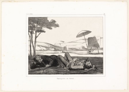 Landscape Painters at Work, plate 309 from Souvenirs d’artistes, 1862, Honoré Victorin Daumier,