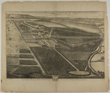Cashiobury, plate 28 from Britannia Illustrata, published 1707, Jan Kip (Dutch, c. 1653-1722),