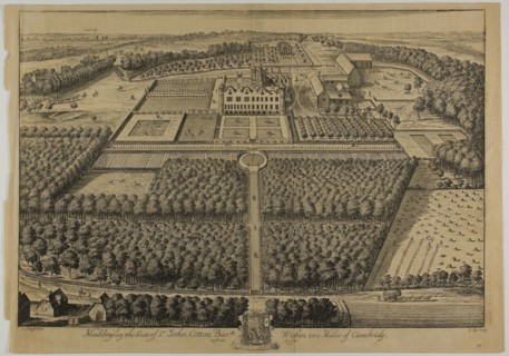 Maddingley, plate 57 from Britannia Illustrata, published 1707, Jan Kip (Dutch, c. 1653-1722),