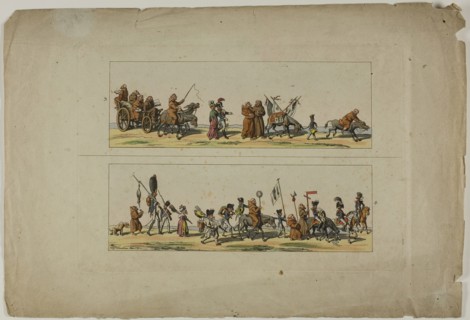Plates Three and Four, from L’Ouverture de la Campagne des Ultras contre la XIXe siecle, n.d.,