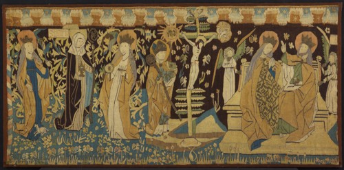 Altar Frontal, c. 1450, Germany, probably Middle Rhine region, Germany, Linen, wool, and gilt- and