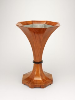 Spittoon, c. 1820, Austria, Vienna, Cherry veneer with zinc insert, 39.4 cm (15 1/2 × 11 in.)