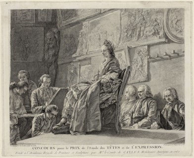 Contest for the Prize for the Study of Heads and Expression, 1763, based on a drawing from 1761,