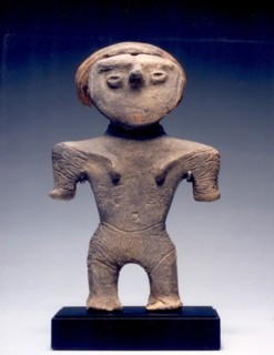 Female Figurine with Topknot, c. 1000–300 B.C., Japan, Earthenware, H. 14 cm (5.5 in.)