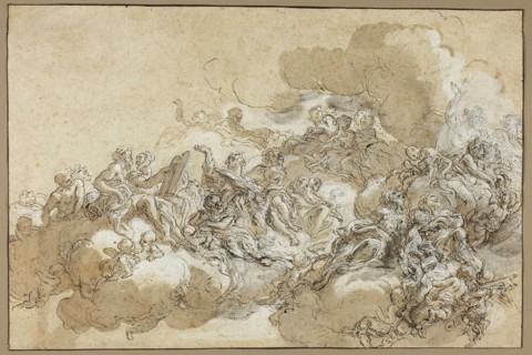 Detail Study for The Assumption of St. Agnes, 1670/90, Giovanni Battista Gaulli, Italian,