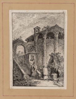 Plate Five from Evenings in Rome, 1763/64, Hubert Robert, French, 1733–1808, France, Etching in
