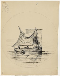 Plate Design for E. Leveille, 1886/89, Ludovic Napoléon Lepic, French, 1838–1899, France, Pen and
