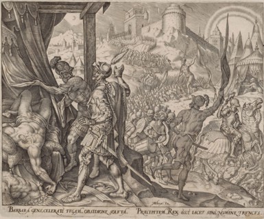 The Discovery of Holofernes’s Corpse, plate eight from The Story of Judith and Holofernes, 1564,