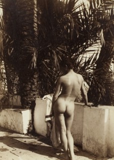 Male Nude, 1890, Wilhelm von Gloeden, German, 1856–1931, Germany, Albumen print, 18 × 13 cm
