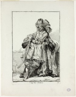 Chef des Indiens, plate eight from Caravanne du Sultan à la Mecque, 1748, Joseph Marie Vien,