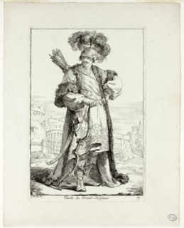 Garde du Grand Seigneur, plate thirteen from Caravanne du Sultan à la Mecque, 1748, Joseph Marie