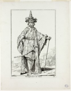 Ambassadeur du Siam, plate sixteen from Caravanne du Sultan à la Mecque, 1748, Joseph Marie Vien,