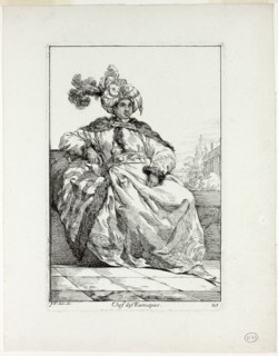 Chef des Eunuques, plate 20 from Caravanne du Sultan à la Mecque, 1748, Joseph Marie Vien, French,