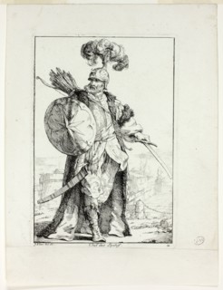 Chef des Spahis, plate two from Caravanne du Sultan à la Mecque, 1748, Joseph Marie Vien, French,