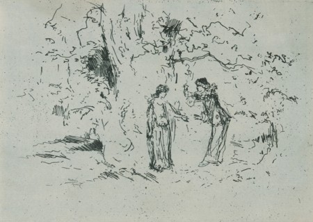 The Pastoral Play, 1888, Theodore Roussel, French, worked in England, 1847-1926, England, Etching