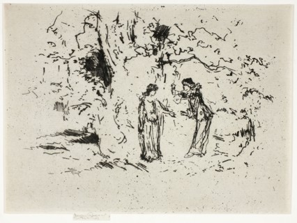 The Pastoral Play, 1888, Theodore Roussel, French, worked in England, 1847-1926, England, Etching
