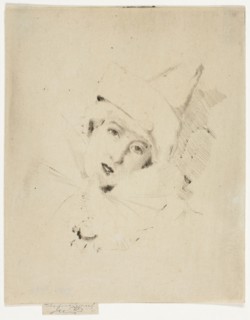 Pierrot, Portrait of the Lady A. C., 1888, Theodore Roussel, French, worked in England, 1847-1926,