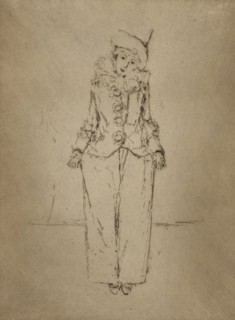 Pierrot en Pied, Portrait of the Lady A. C., 1888, Theodore Roussel, French, worked in England,