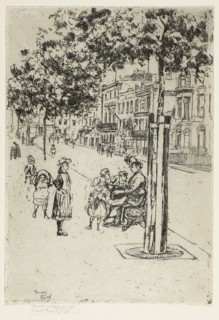 Chelsea Children, Chelsea Embankment, 1889, Theodore Roussel, French, worked in England, 1847-1926,