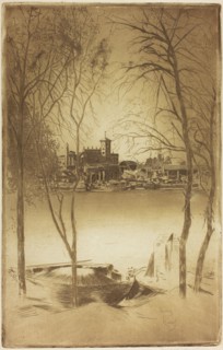 Laburnums and Battersea, 1889/90 and 1898, Theodore Roussel, French, worked in England, 1847-1926,