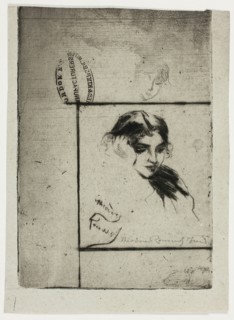 Head of a Girl Leaning on Her Hand, 1895/1900, Theodore Roussel, French, worked in England,