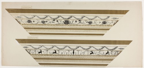 Stag and Flower Pattern Frame (side frame section), 1897–99, Theodore Roussel, French, worked in