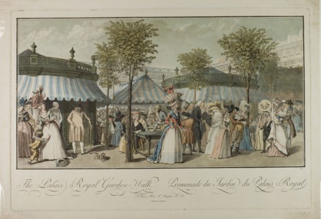 The Palais Royal Garden Walk, 1787, Louis Le Coeur (French, active 1780-1806), after Claude Louis