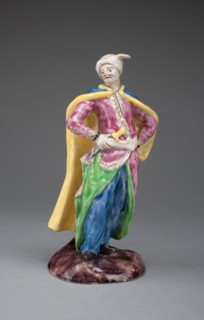 Figure of a Turk, 1765/75, Staffordshire, England, Staffordshire, Salt-glazed stoneware, polychrome