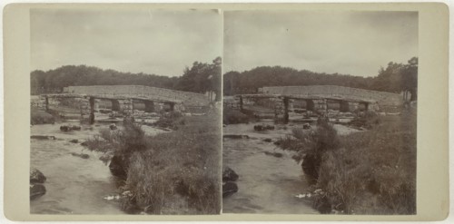Untitled (Pass Bridge), 1860s, Albumen print, stereo, 8.2 × 7.7 cm (each image), 8.7 × 17.8 cm