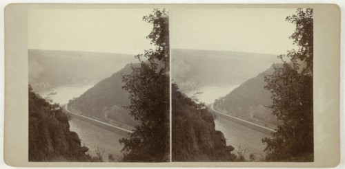 Untitled (From the Lorelei), 1860s, Rhine, Albumen print, stereo, 8.1 x 7.5 cm (each image), 8.7 x